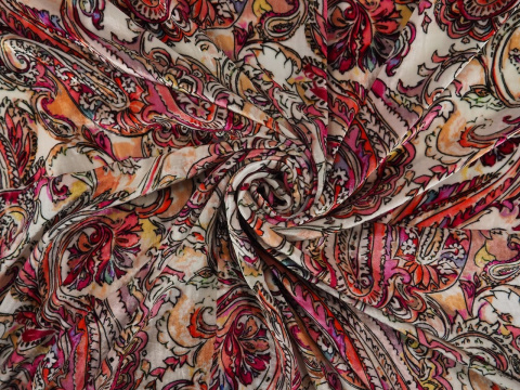 Welur jedwabny - Orientalny paisley Welur jedwabny - Orientalny paisley