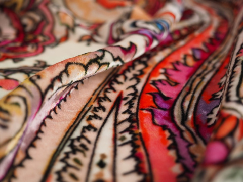 Welur jedwabny - Orientalny paisley Welur jedwabny - Orientalny paisley