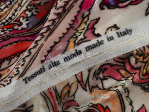 Welur jedwabny - Orientalny paisley Welur jedwabny - Orientalny paisley