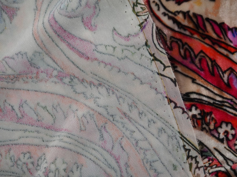 Welur jedwabny - Orientalny paisley Welur jedwabny - Orientalny paisley