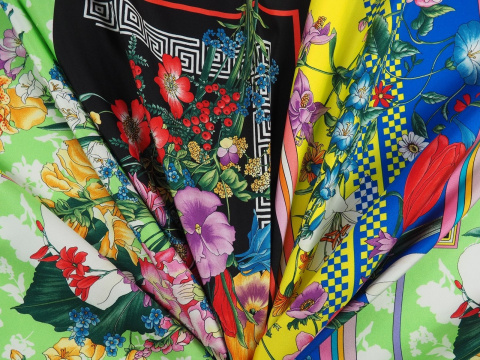 Jedwab sygnowany - Multikolor twill Jedwab sygnowany - Multikolor twill