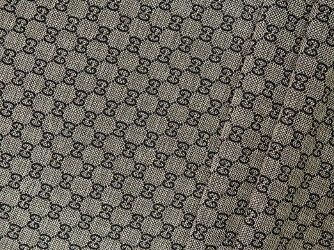 Żakard Gucci - Logotyp czerń i beż Żakard Gucci - Logotyp czerń i beż
