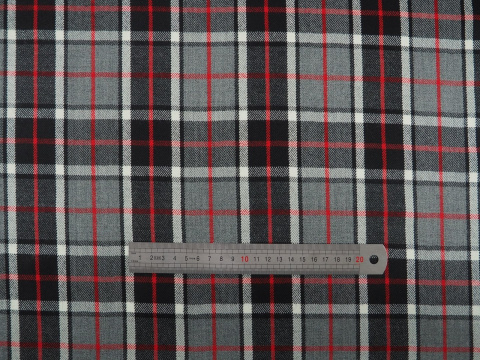 Wełna - Czarno-biała krata tartan Wełna - Czarno-biała krata tartan