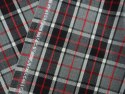 Wełna - Czarno-biała krata tartan Wełna - Czarno-biała krata tartan