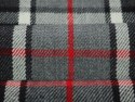 Wełna - Czarno-biała krata tartan Wełna - Czarno-biała krata tartan