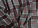 Wełna - Czarno-biała krata tartan Wełna - Czarno-biała krata tartan