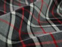 Wełna - Czarno-biała krata tartan Wełna - Czarno-biała krata tartan