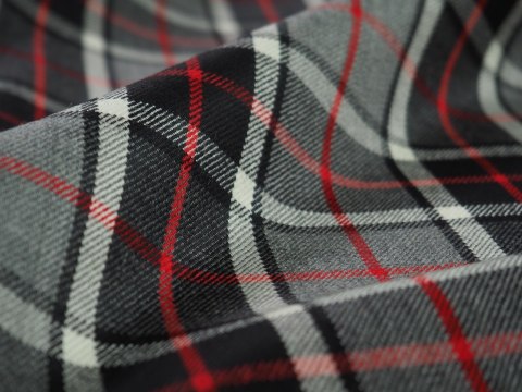 Wełna - Czarno-biała krata tartan Wełna - Czarno-biała krata tartan