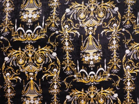 Welur jedwabny - Złote ornamenty Welur jedwabny - Złote ornamenty