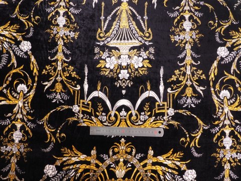 Welur jedwabny - Złote ornamenty Welur jedwabny - Złote ornamenty