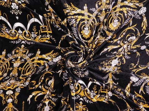 Welur jedwabny - Złote ornamenty Welur jedwabny - Złote ornamenty
