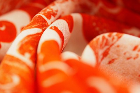 Jedwab Alta Moda - Pomarańczowy wzór Jedwab Alta Moda - Pomarańczowy wzór