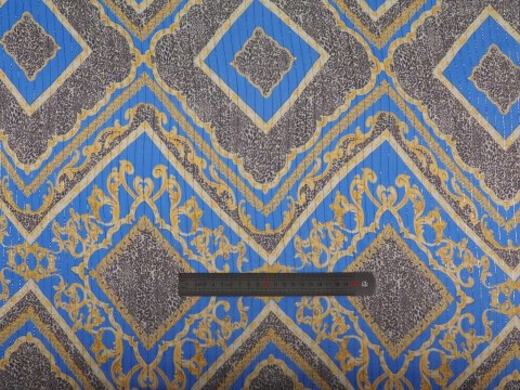 Jedwab szyfon - Panterka, romby i lurex Jedwab szyfon - Panterka, romby i lurex