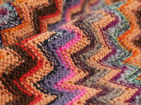 Wełna Missoni - Morelowo-różowy zygzak Wełna Missoni - Morelowo-różowy zygzak