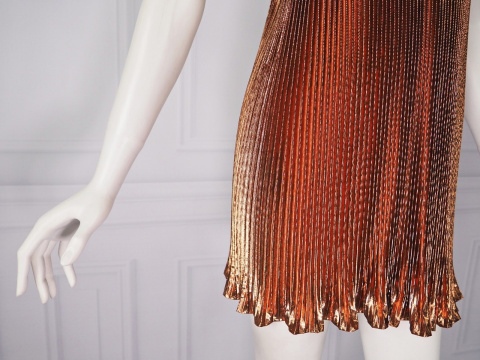 Lurex plisowany - Miedź Lurex plisowany - Miedź
