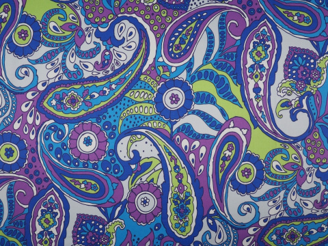 Bawełna elastyczna - Niebieski paisley Bawełna elastyczna - Niebieski paisley