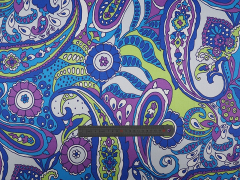 Bawełna elastyczna - Niebieski paisley Bawełna elastyczna - Niebieski paisley