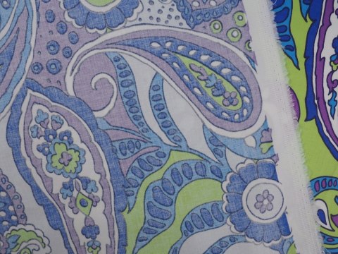 Bawełna elastyczna - Niebieski paisley Bawełna elastyczna - Niebieski paisley