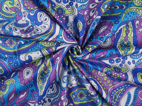 Bawełna elastyczna - Niebieski paisley Bawełna elastyczna - Niebieski paisley