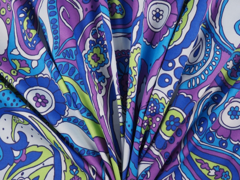 Bawełna elastyczna - Niebieski paisley Bawełna elastyczna - Niebieski paisley