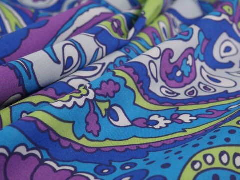 Bawełna elastyczna - Niebieski paisley Bawełna elastyczna - Niebieski paisley