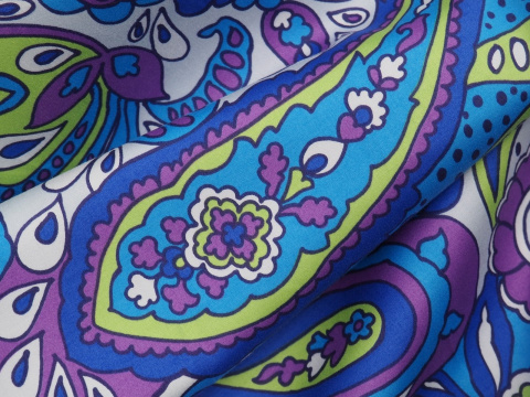 Bawełna elastyczna - Niebieski paisley Bawełna elastyczna - Niebieski paisley