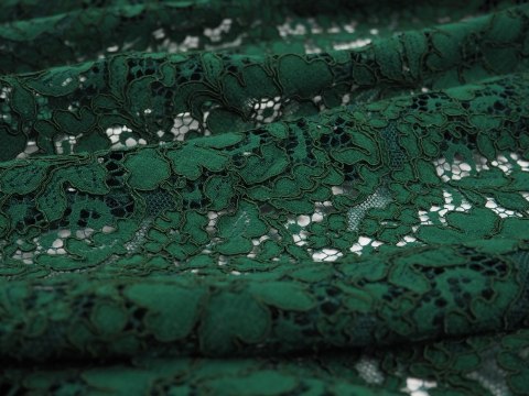 Koronka wiskozowa - Butelkowa zieleń Koronka wiskozowa - Butelkowa zieleń
