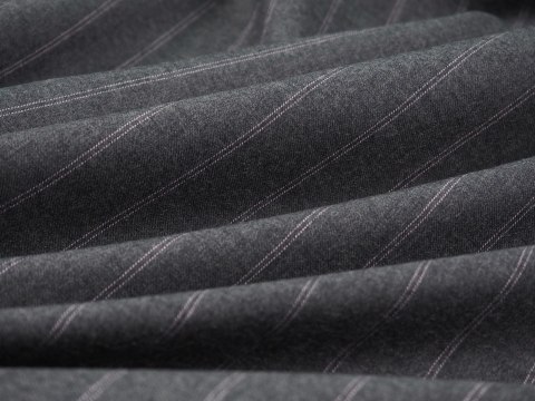 Wełna z kaszmirem - Podwójny różowy prążek na szarości Wełna z kaszmirem - Podwójny różowy prążek na szarości