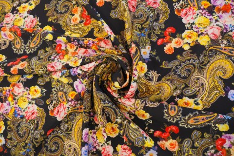 Jedwab - Kwiaty, paisley Jedwab - Kwiaty, paisley