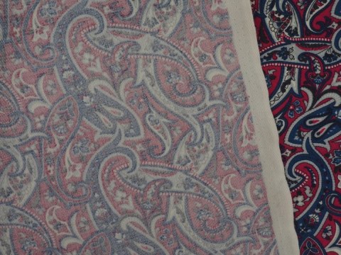 Wełna - Paisley granat i róż Wełna - Paisley granat i róż