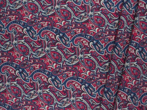 Wełna - Paisley granat i róż Wełna - Paisley granat i róż