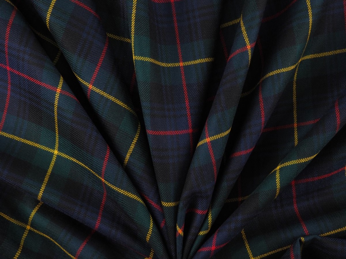 Wełna garsonkowa - Duża krata tartan Wełna garsonkowa - Duża krata tartan