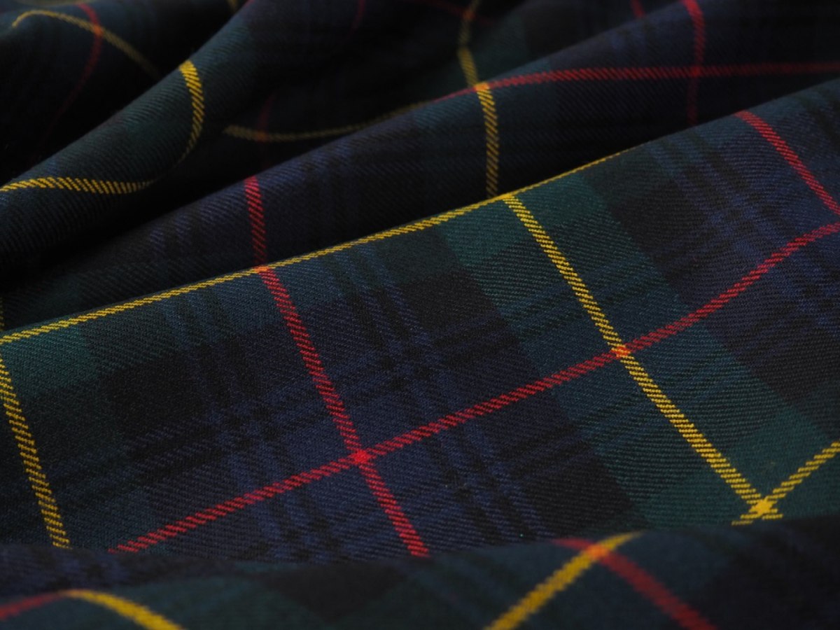 Wełna garsonkowa - Duża krata tartan Wełna garsonkowa - Duża krata tartan