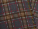 Wełna garsonkowa - Beżowo-szara krata tartan Wełna garsonkowa - Beżowo-szara krata tartan
