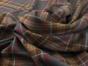 Wełna garsonkowa - Beżowo-szara krata tartan Wełna garsonkowa - Beżowo-szara krata tartan