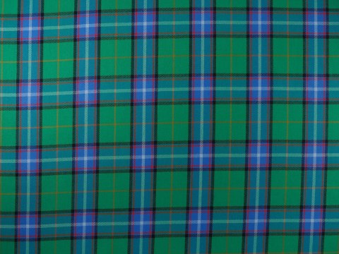 Wełna garsonkowa - Zielono-niebieska krata tartan Wełna garsonkowa - Zielono-niebieska krata tartan