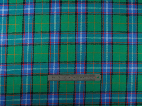 Wełna garsonkowa - Zielono-niebieska krata tartan Wełna garsonkowa - Zielono-niebieska krata tartan