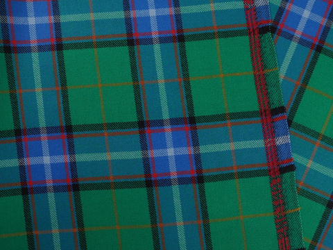Wełna garsonkowa - Zielono-niebieska krata tartan Wełna garsonkowa - Zielono-niebieska krata tartan