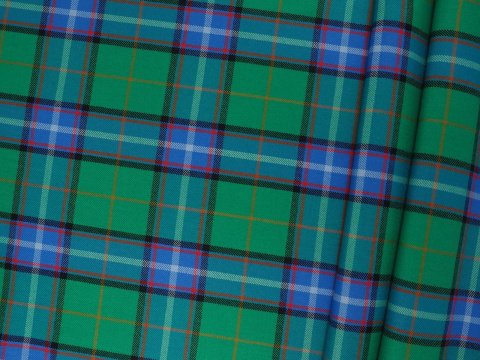 Wełna garsonkowa - Zielono-niebieska krata tartan Wełna garsonkowa - Zielono-niebieska krata tartan