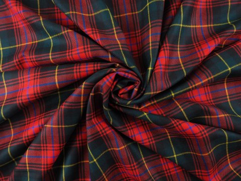Wełna garsonkowa - Szkocka krata tartan Wełna garsonkowa - Szkocka krata tartan