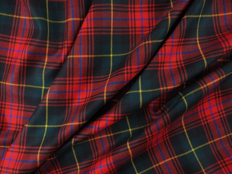 Wełna garsonkowa - Szkocka krata tartan Wełna garsonkowa - Szkocka krata tartan