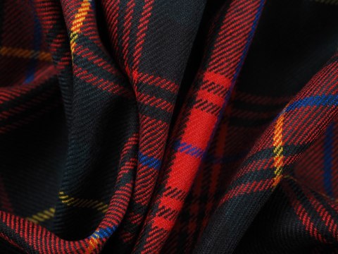 Wełna garsonkowa - Szkocka krata tartan Wełna garsonkowa - Szkocka krata tartan