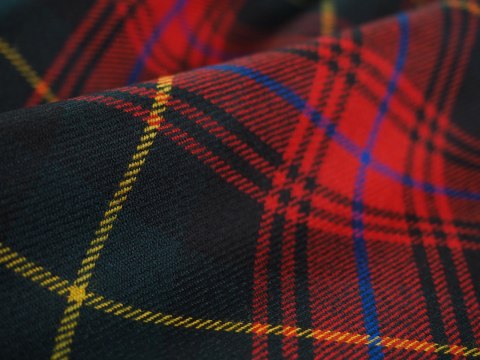 Wełna garsonkowa - Szkocka krata tartan Wełna garsonkowa - Szkocka krata tartan