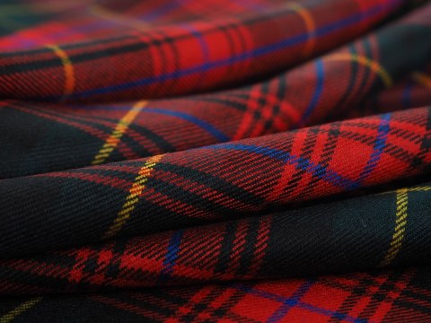 Wełna garsonkowa - Szkocka krata tartan Wełna garsonkowa - Szkocka krata tartan