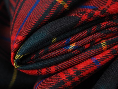 Wełna garsonkowa - Szkocka krata tartan Wełna garsonkowa - Szkocka krata tartan