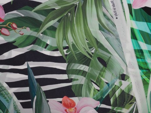Jedwab elastyczny - Orchidee i zebra Jedwab elastyczny - Orchidee i zebra