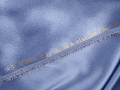 Jedwab elastyczny - Metaliczny błękit Alta Moda Jedwab elastyczny - Metaliczny błękit Alta Moda