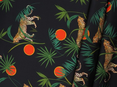 Jedwab twill - Gepardy i słońca Jedwab twill - Gepardy i słońca