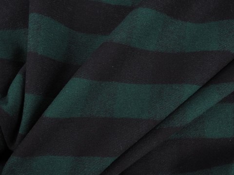 Poliester z wełną - Zielono-czarna krata Poliester z wełną - Zielono-czarna krata