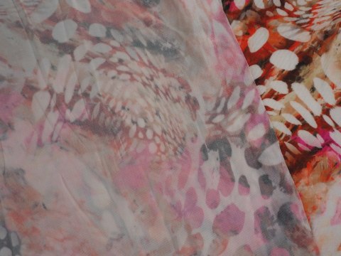 Dzianina wiskozowa - Wielokolorowe cętki Dzianina wiskozowa - Wielokolorowe cętki
